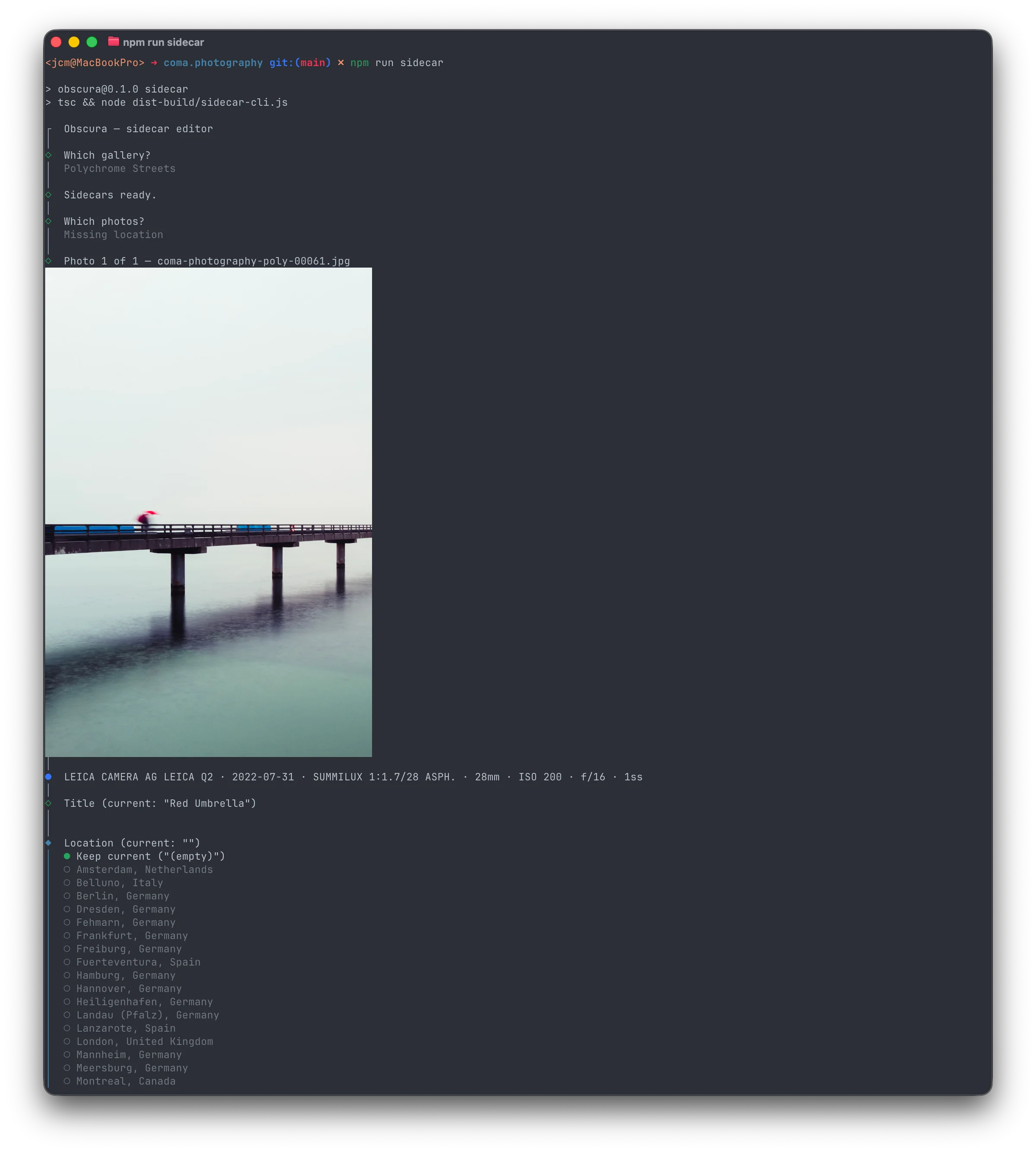 Obscura Sidecar Editor